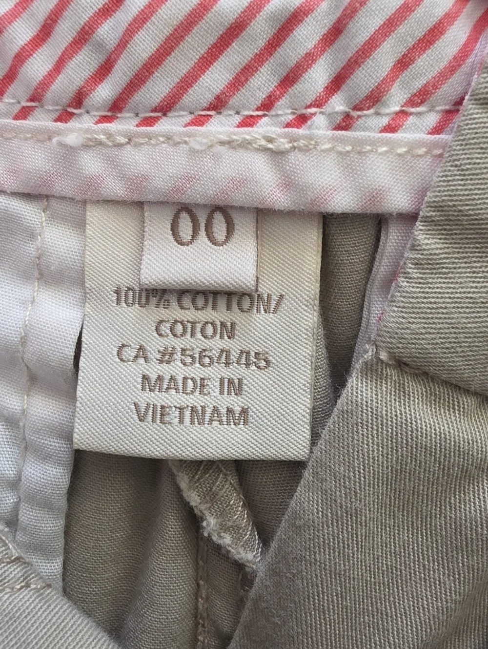 J.Crew Chino Shorts Sz 00 Khaki 100% Cotton Classic Preppy Summer
